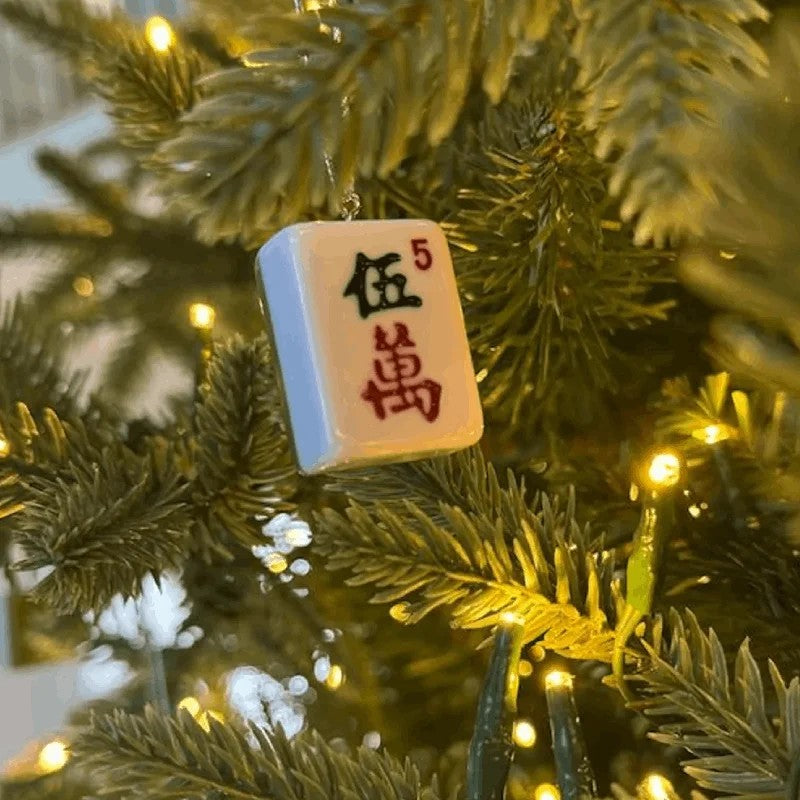 Mahjong Tile Ornaments, Set of 6