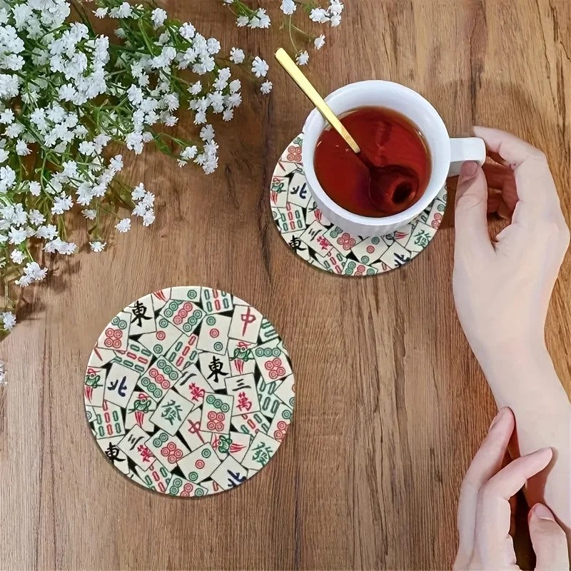 Tile Print Coasters, Set of 12